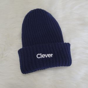 Clever Heavyweight Beanie Skater Snowboarder Soft OS Navy EUC